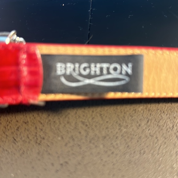 Brighton red leather golf charm medium belt - Picture 4 of 6
